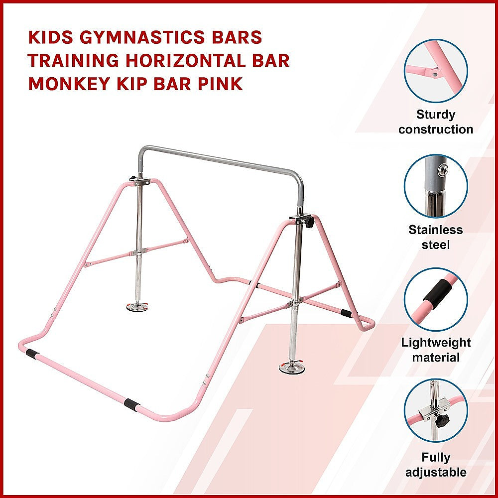 Adjustable Kids Gymnastics Bars with Spin-Lock & Stability