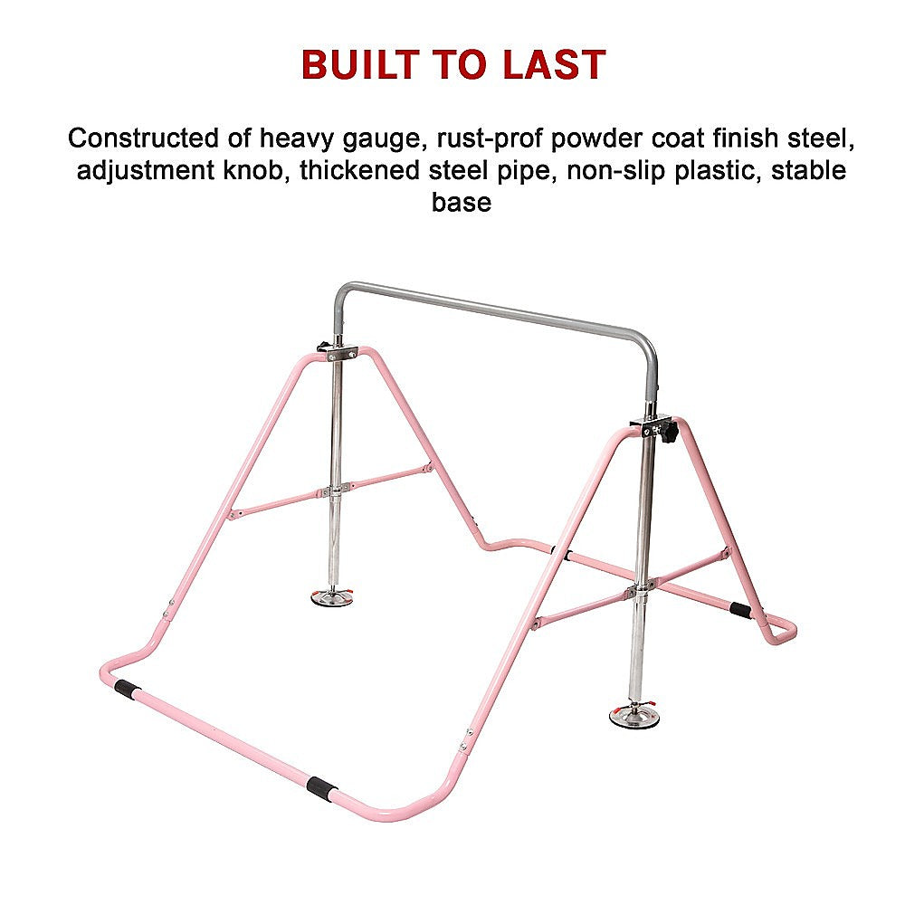 Adjustable Kids Gymnastics Bars with Spin-Lock & Stability