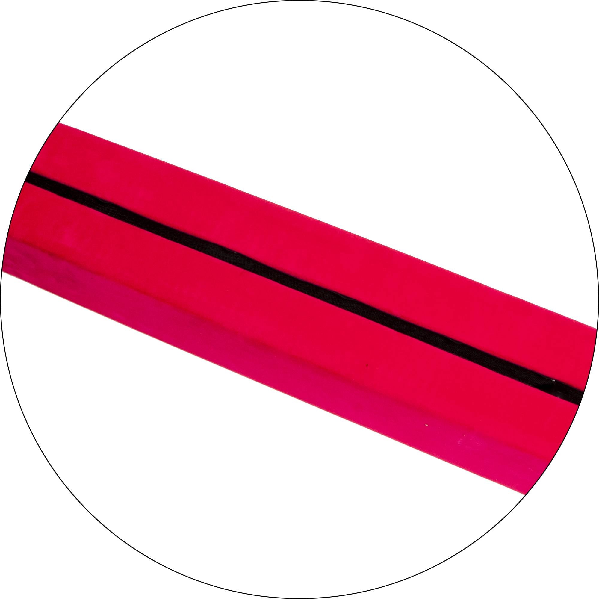 Pink Folding Gymnastics Balance Beam, 2.2m, Synthetic Suede