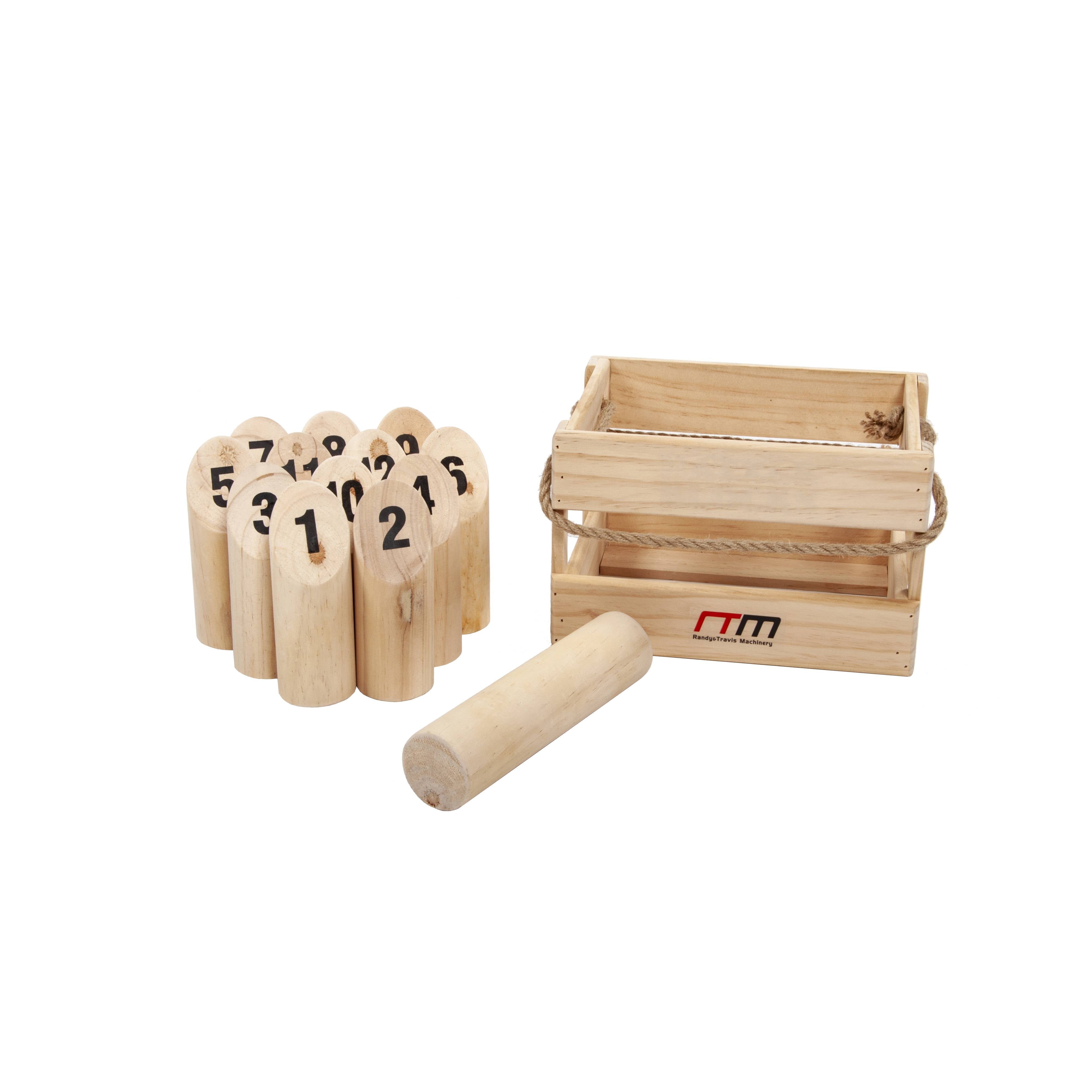 Timber Number Toss Game Set with Carry Case - 12 Pins