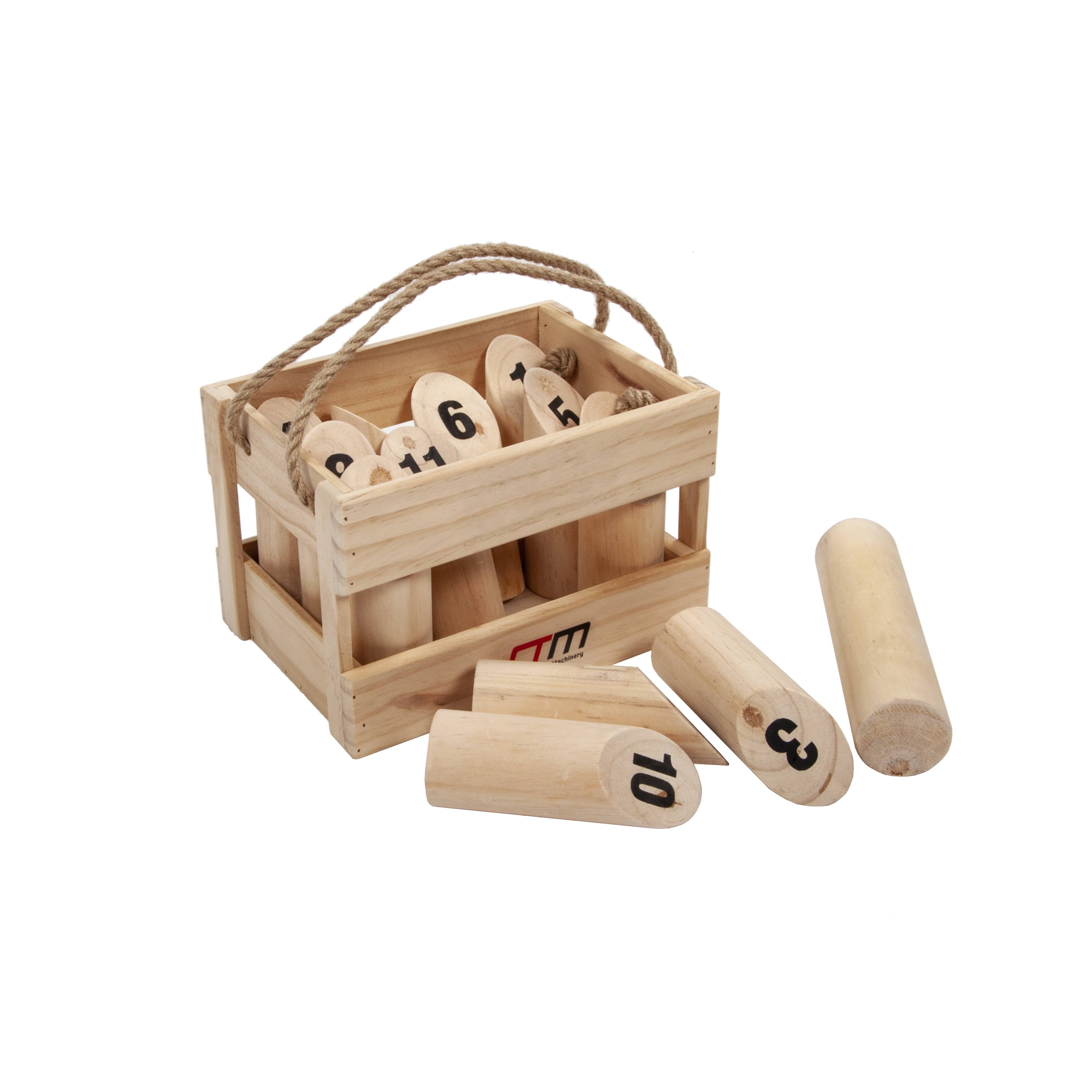 Timber Number Toss Game Set with Carry Case - 12 Pins