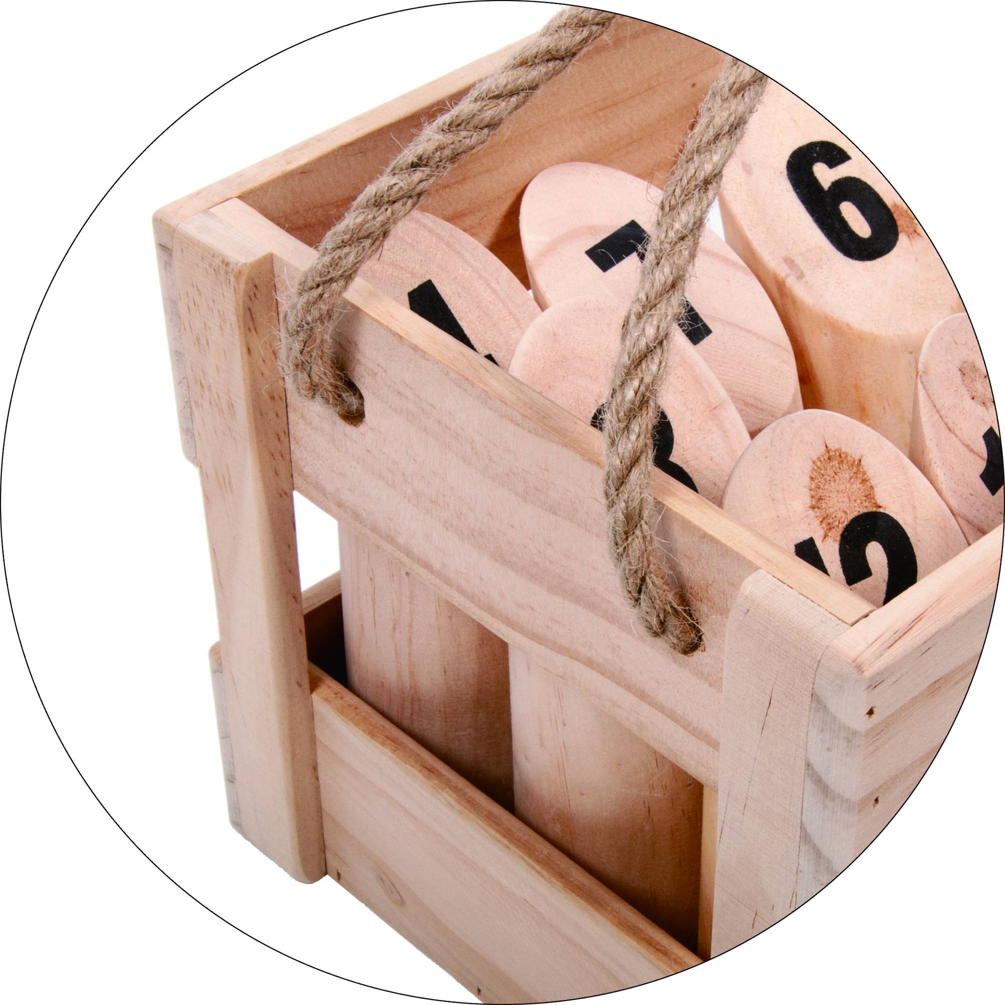 Timber Number Toss Game Set with Carry Case - 12 Pins