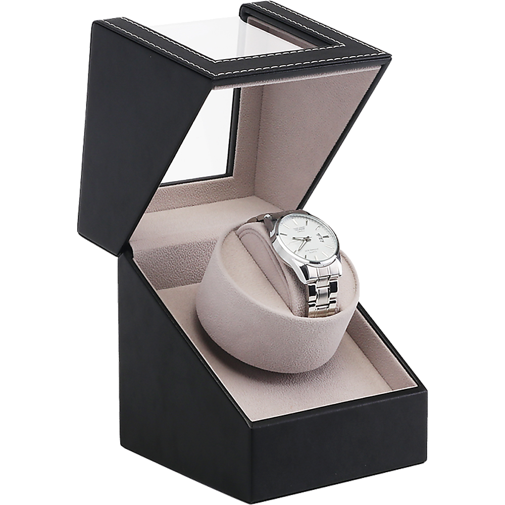 Elegant Automatic Watch Winder PU Leather Display Case