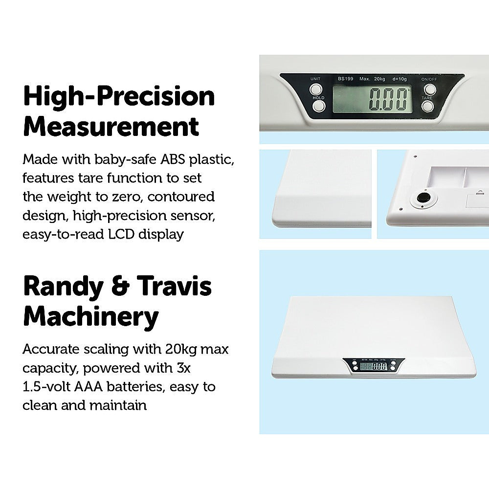 High-Precision Digital Baby and Pet Scale with LCD Display