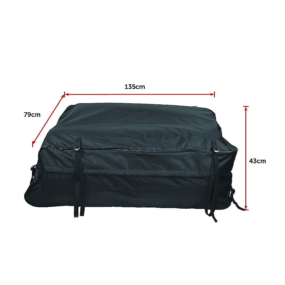 Water-Resistant 458L Car Rooftop Cargo Bag, Large, Black