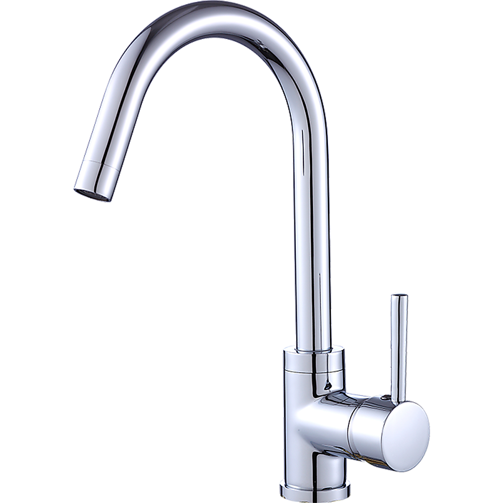 Solid Brass Chrome Kitchen Basin Mixer Tap with Ceramic Cartridge