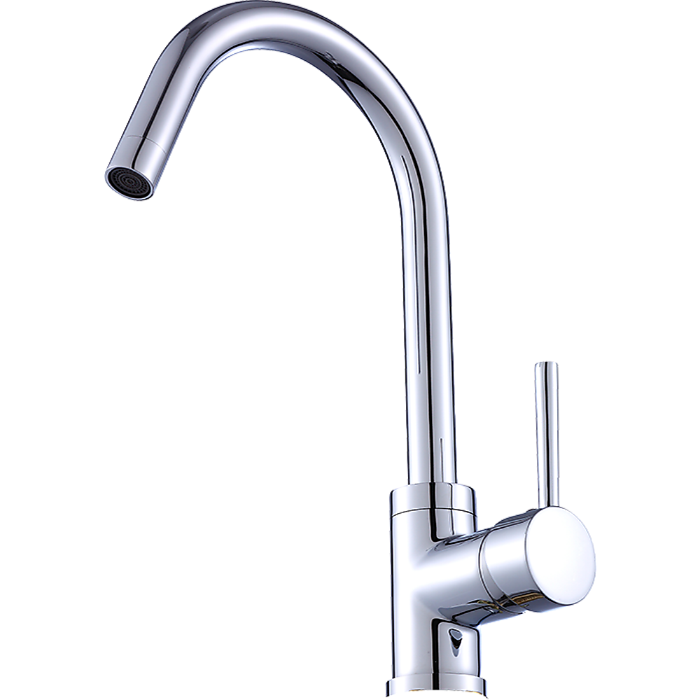 Solid Brass Chrome Kitchen Basin Mixer Tap with Ceramic Cartridge