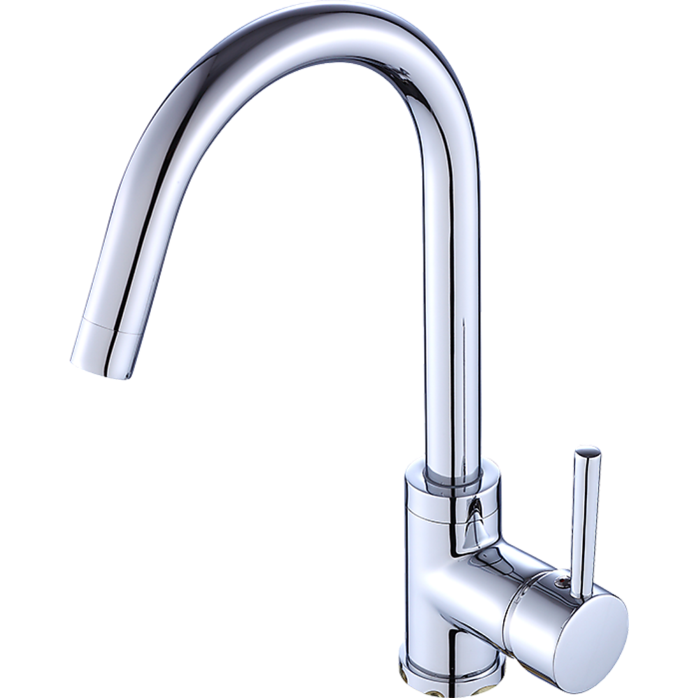 Solid Brass Chrome Kitchen Basin Mixer Tap with Ceramic Cartridge