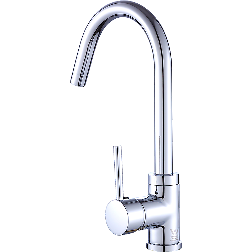 Solid Brass Chrome Kitchen Basin Mixer Tap with Ceramic Cartridge