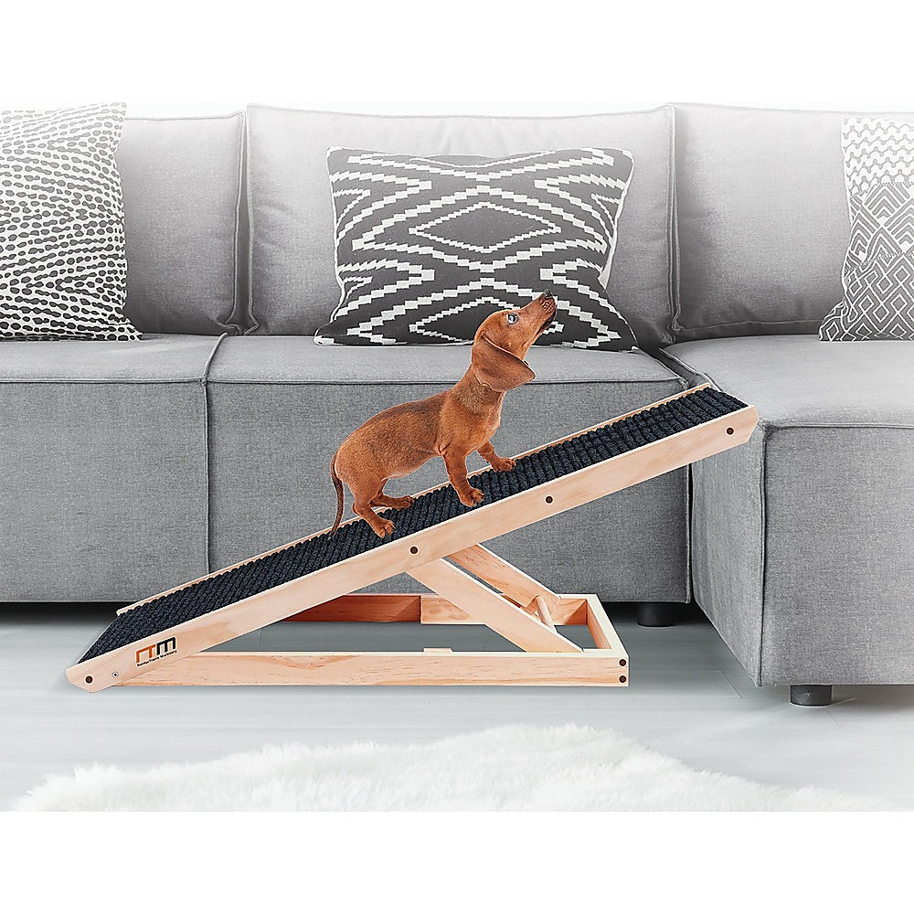 Portable Adjustable Pet Ramp with Non-Slip Surface