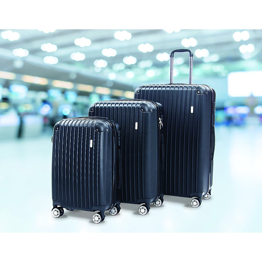 Lightweight Water-Resistant Trolley Suitcases Set, TSA Locks, Delegate