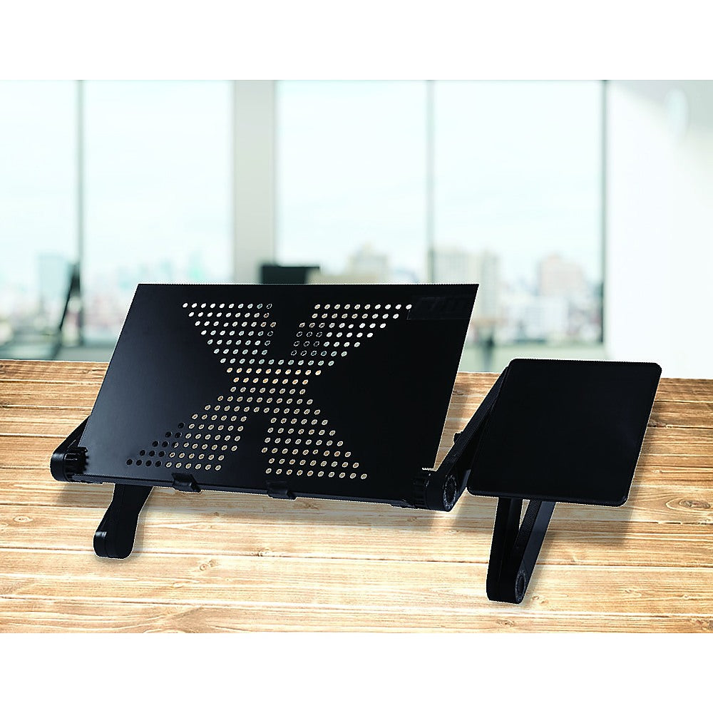 Adjustable Aluminum Alloy Folding Laptop Desk with Mouse Tray