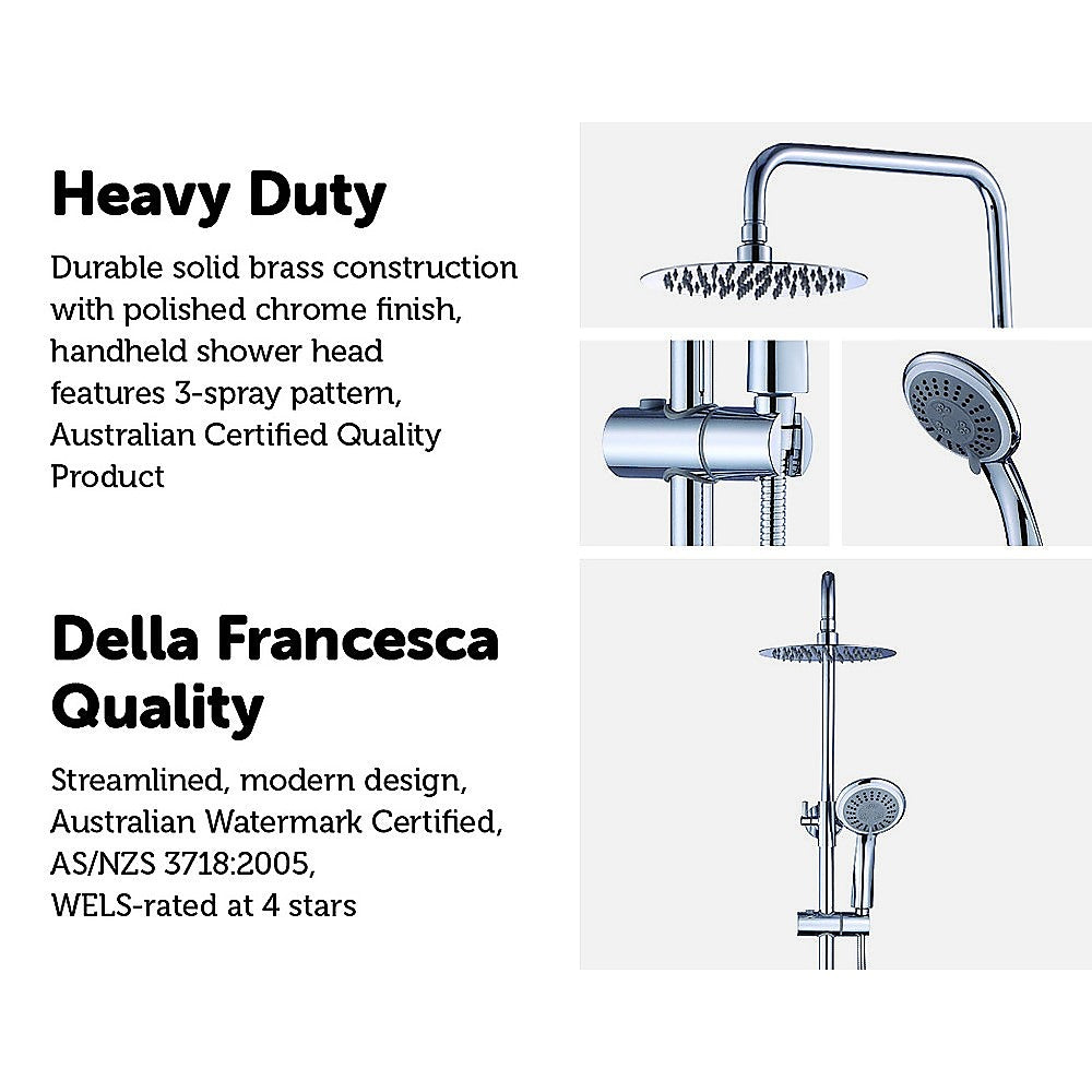 High Pressure 8" Dual Head Rain Shower Set | Della Francesca