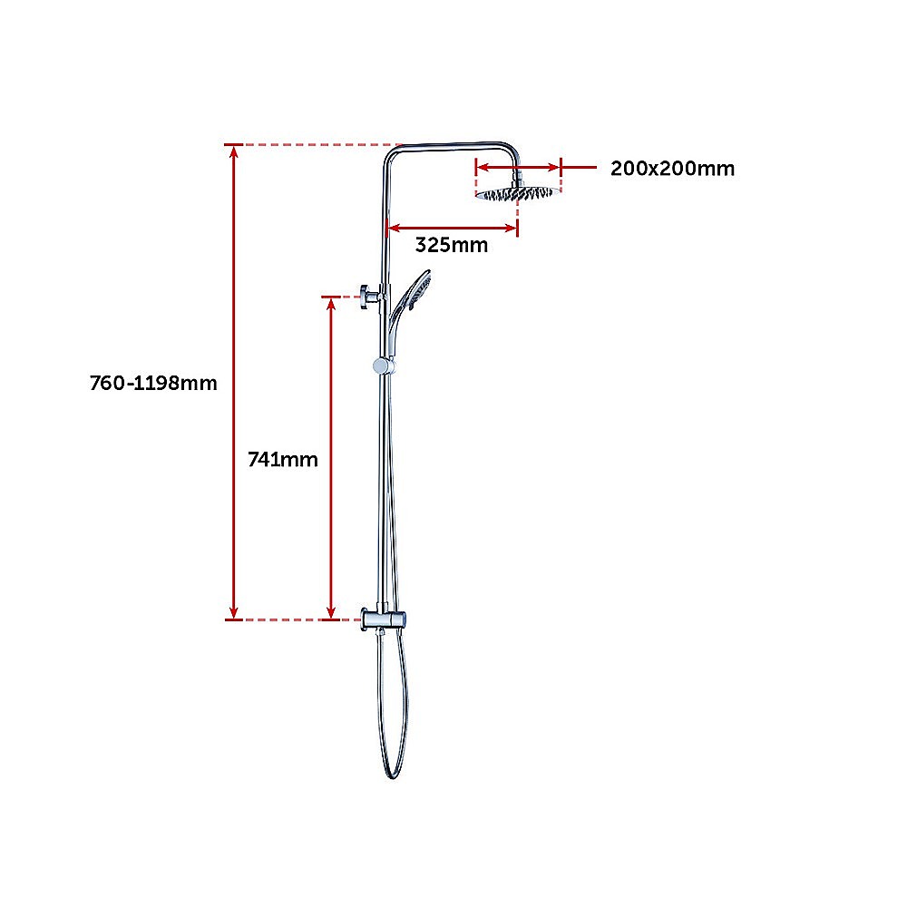 High Pressure 8" Dual Head Rain Shower Set | Della Francesca