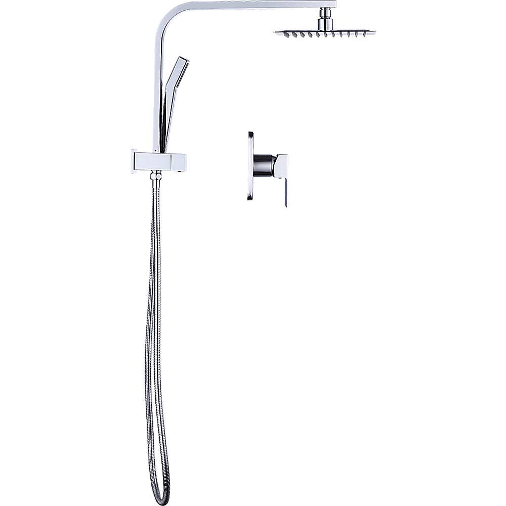 Dual 8" High Pressure Rain Shower Set, Chrome, Della Francesca