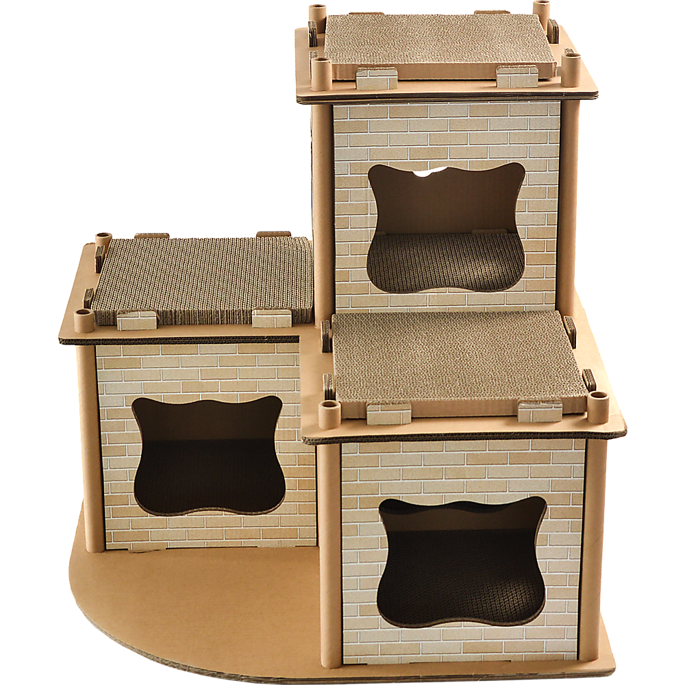 Sustainable Cat Condo Tower with Scratchboards