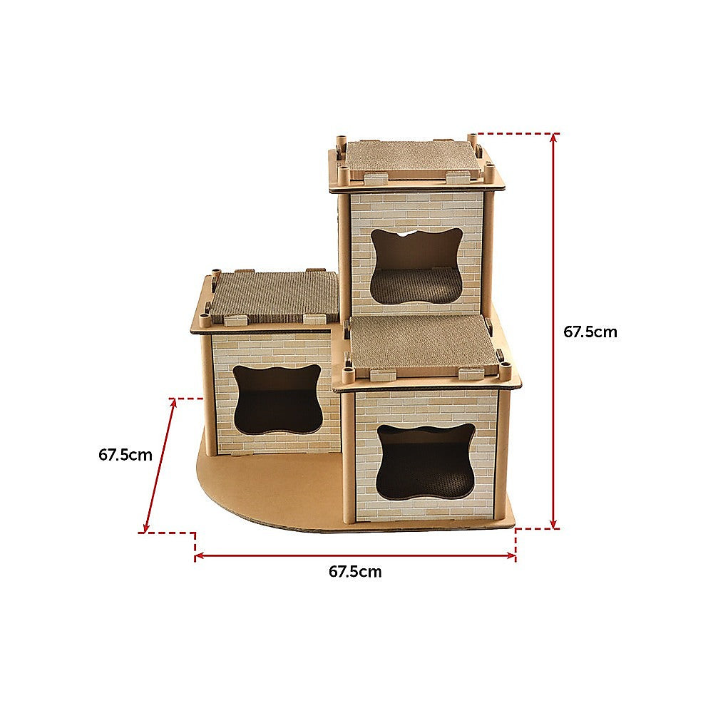 Sustainable Cat Condo Tower with Scratchboards