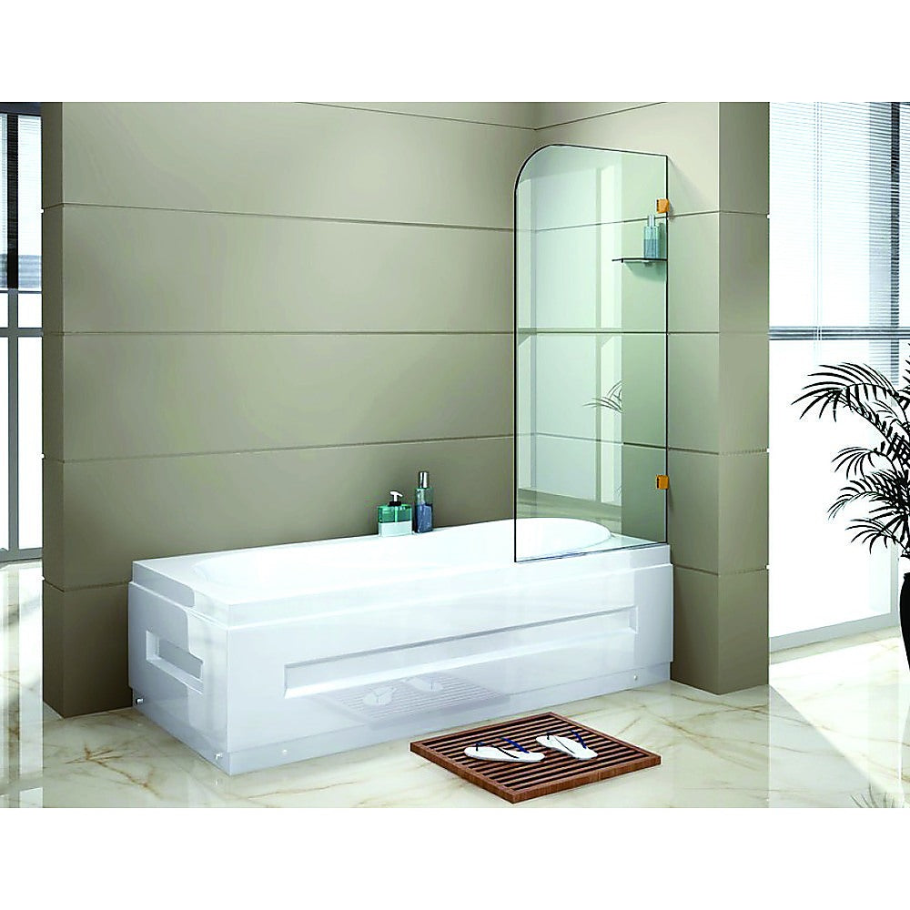 700 x 1450mm Frameless Bath Panel 10mm Glass Shower Screen By Della Francesca
