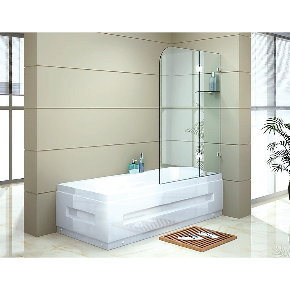 900 x 1450mm Frameless Bath Panel 10mm Glass Shower Screen By Della Francesca