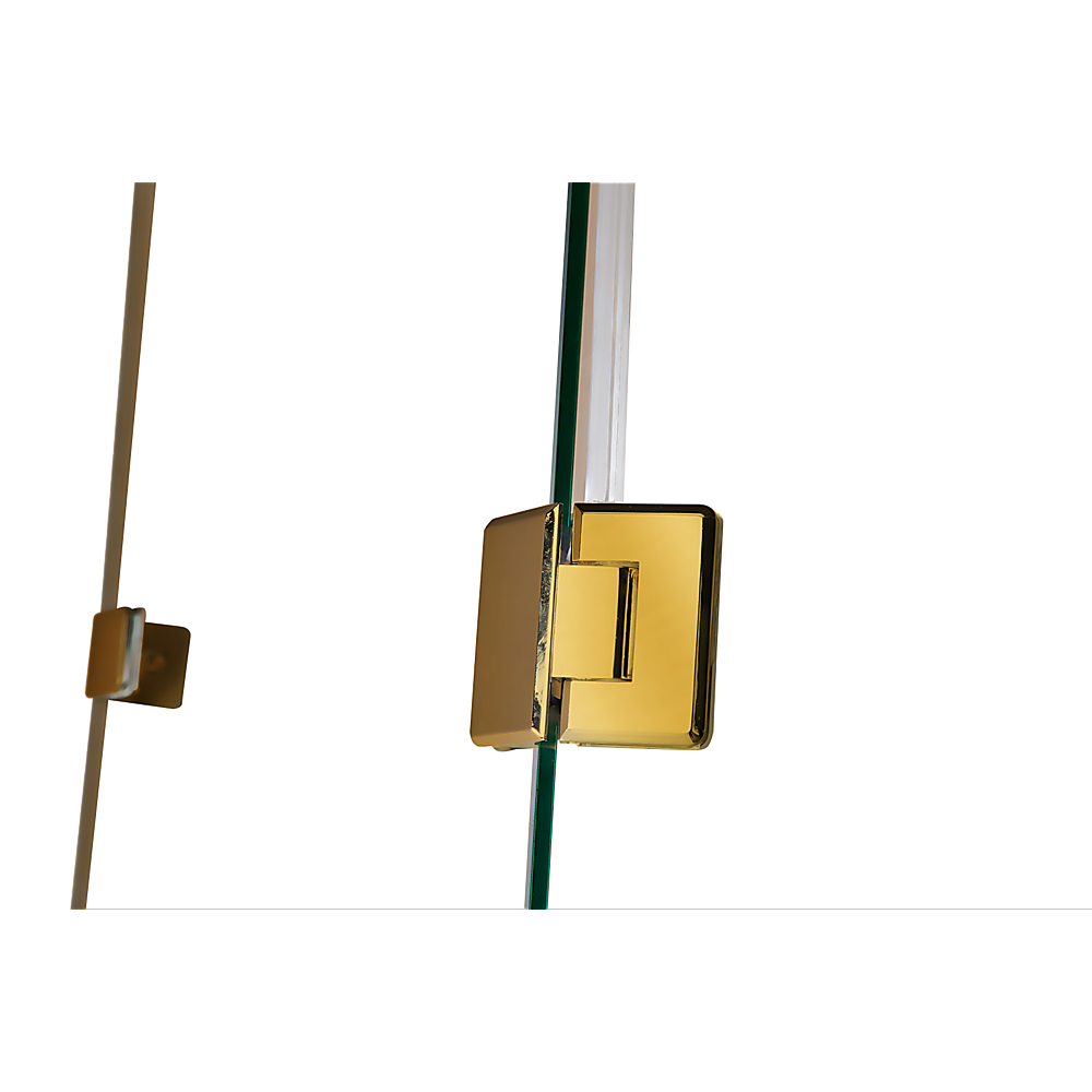 Frameless 10mm Glass Shower Screen, Brass Hinges - Della Francesca