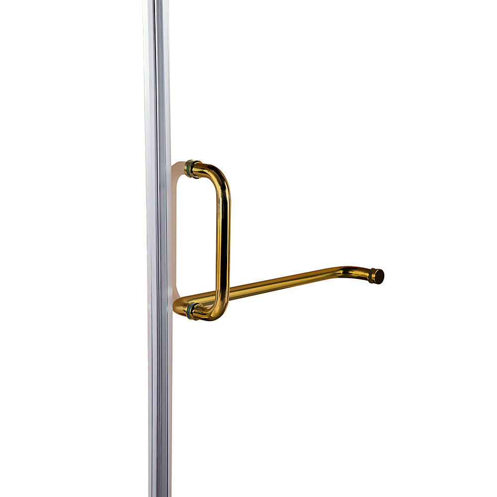 90x200cm Frameless Shower Screen 10mm Glass Gold Hardware