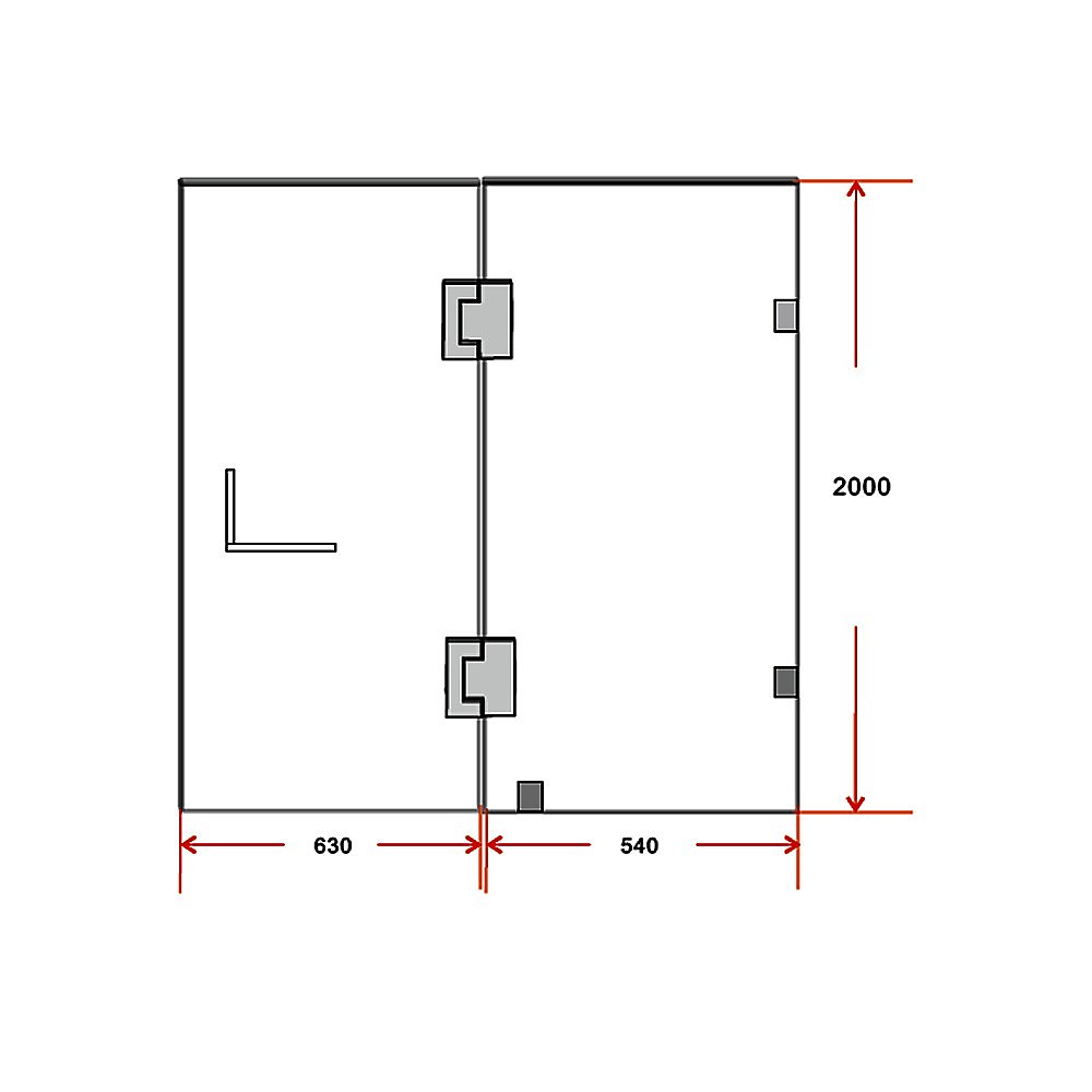 Frameless Shower Screen 10mm Glass, Gold Hardware – Della Francesca