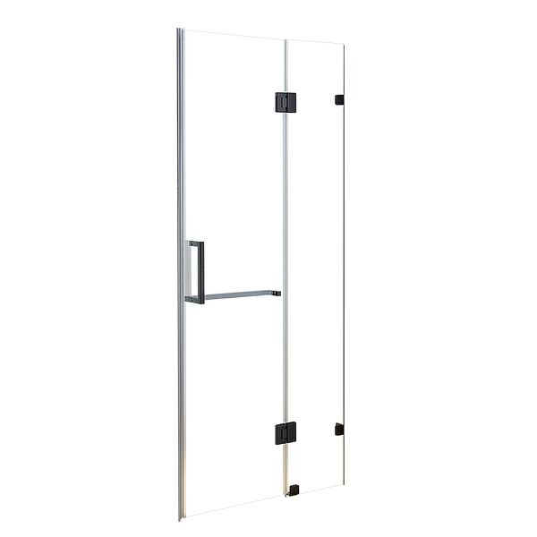 100 x 200cm Wall to Wall Frameless Shower Screen 10mm Glass By Della Francesca
