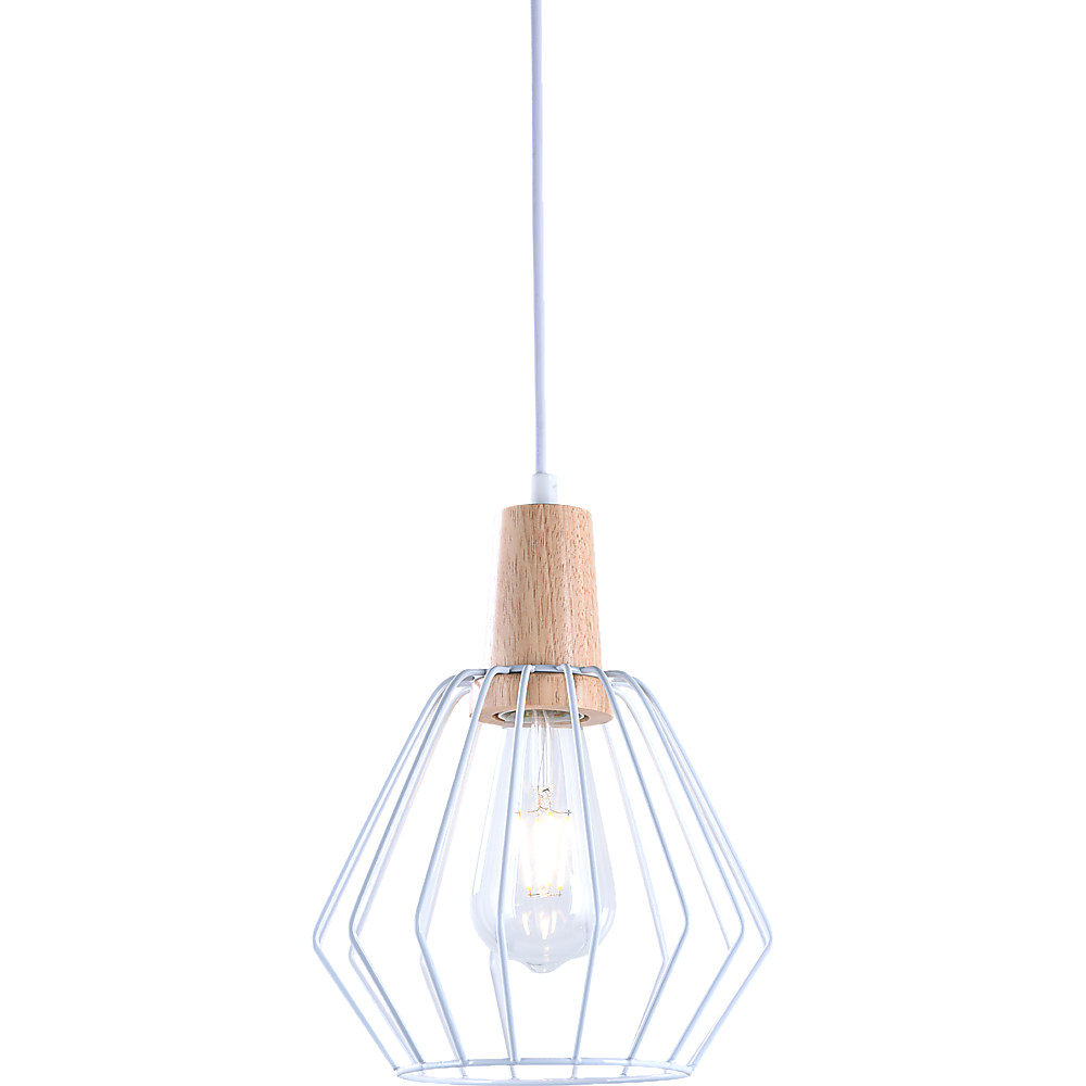 Wood Pendant Light Bar White Lamp Kitchen Modern Ceiling Lighting