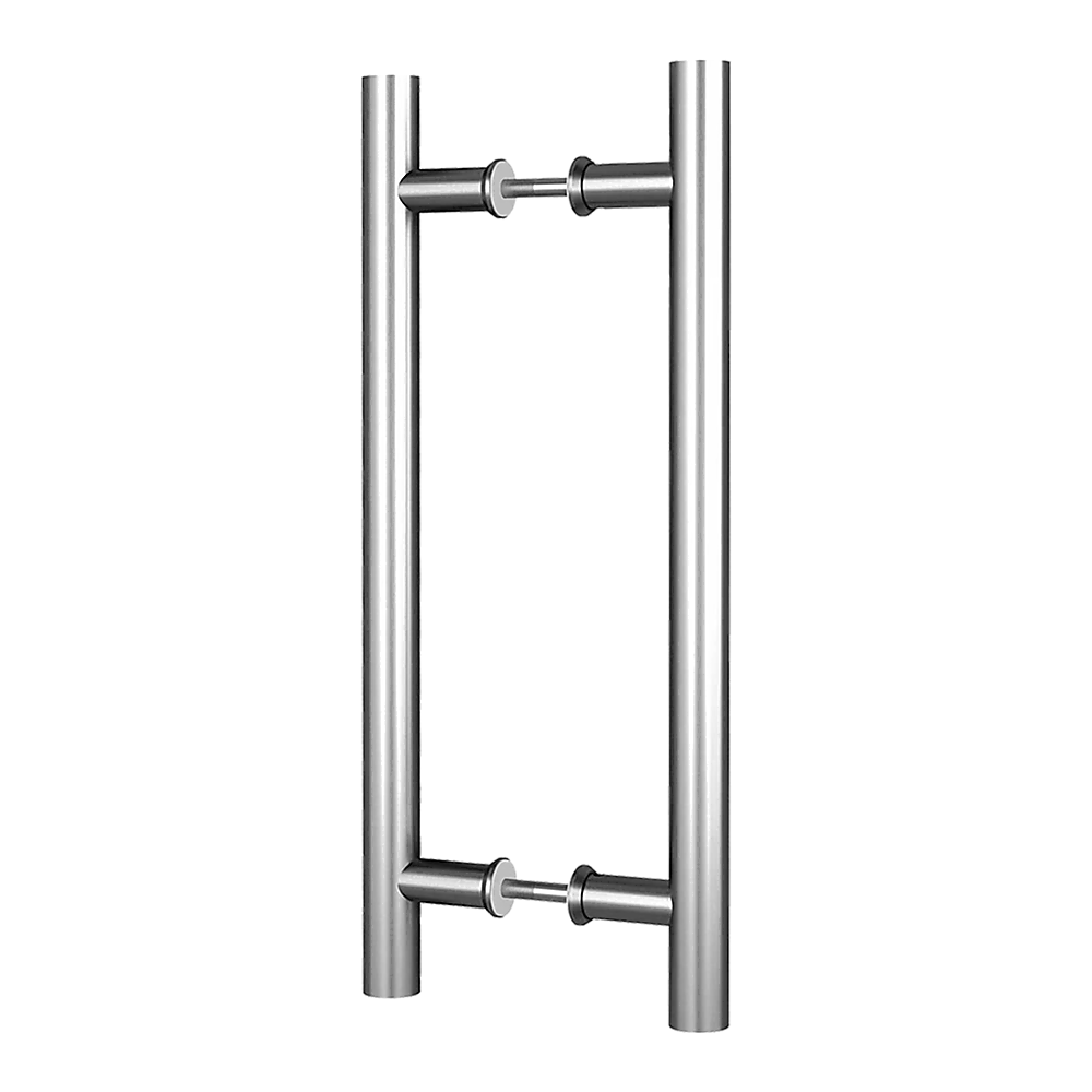 Rounded 300mm Stainless Steel Door Handle Set