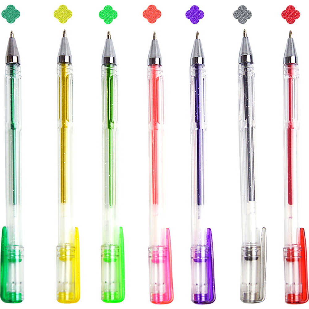 Glitter Gel Pens (100 pack) with 2.5X More Ink - Craft, Kids & Adult Colouring