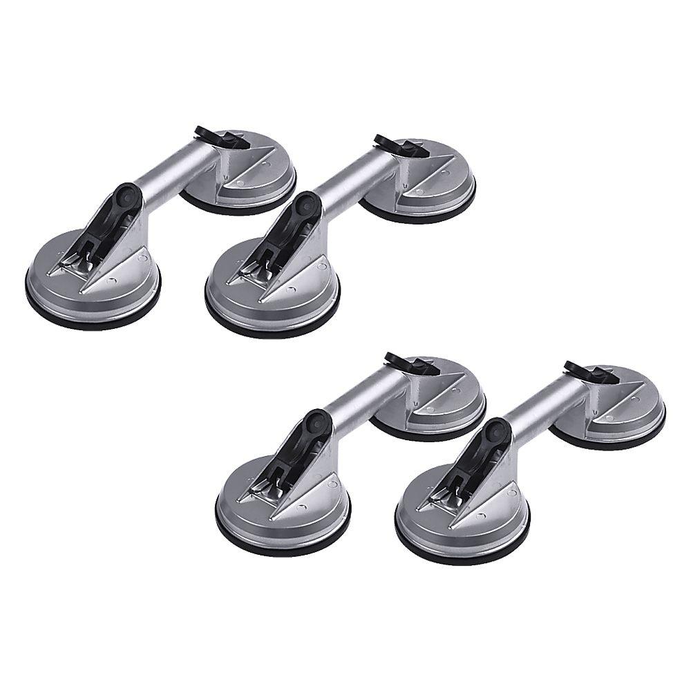 4 x Double Suction Glass Lifting Tool 70kg Vacuum Puller Lifter Aluminium