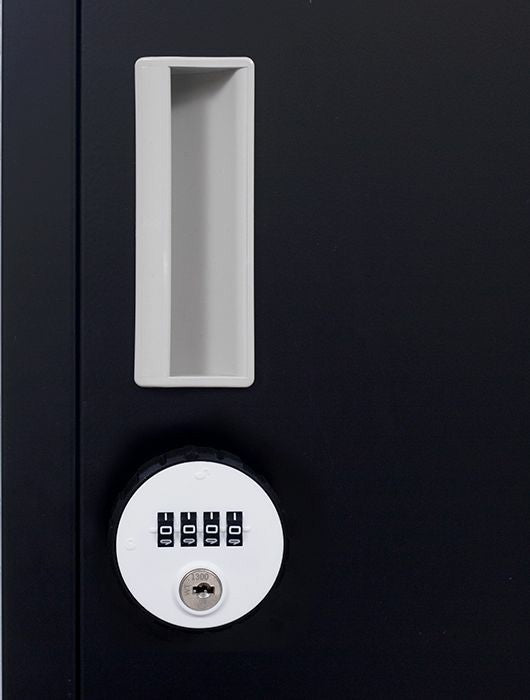 Black 4-Door Vertical Locker with Combination Lock 30kg