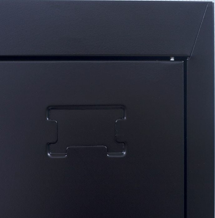 Black 4-Door Vertical Locker with Combination Lock 30kg