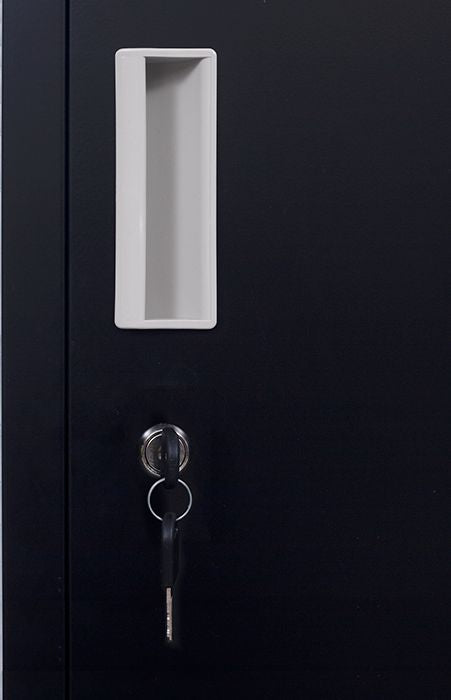 Durable Black 6-Door Steel Locker with Locks for Home Office