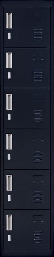 Durable 6-Door Steel Locker with Padlock for Office Gym School