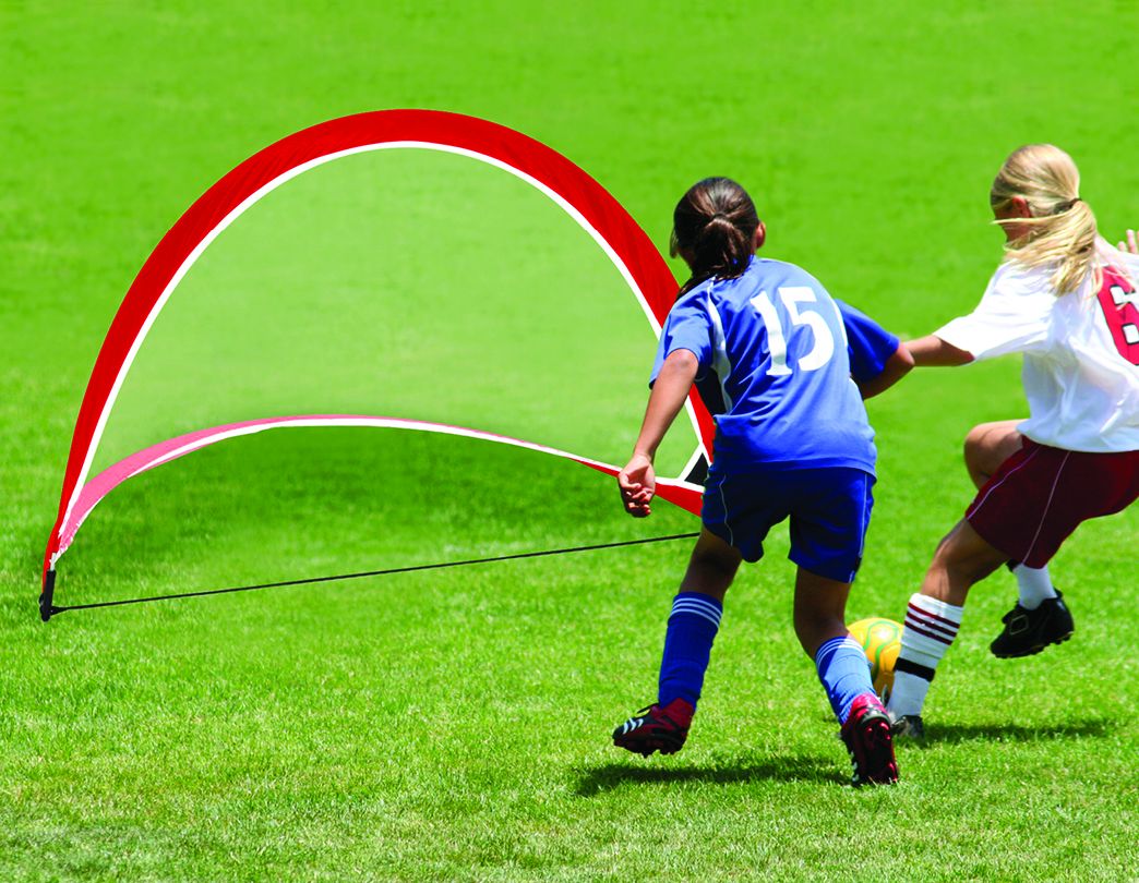 Portable Kids Soccer Goals Set – 2 Pop Up Soccer Goals, Cones, Goal Carry Bag
