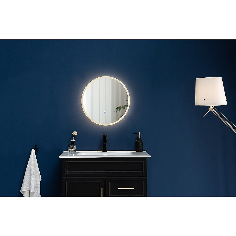 Anti-Fog LED Bathroom Mirror, 50cm, Waterproof, Touch Controls