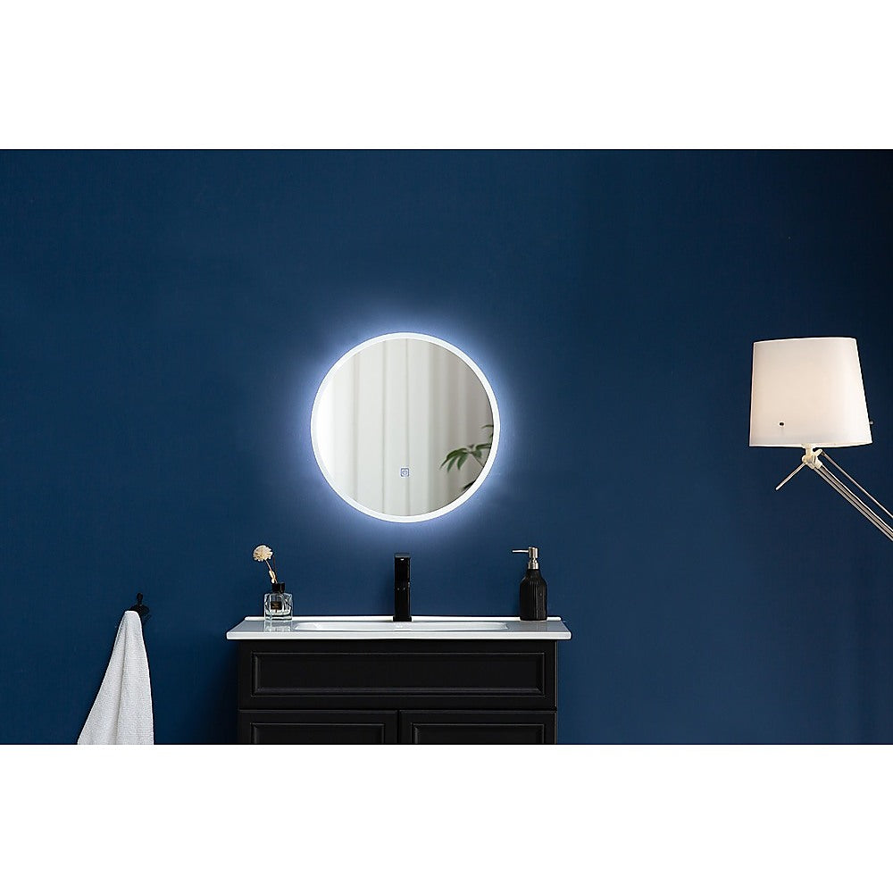 Anti-Fog LED Bathroom Mirror, 50cm, Waterproof, Touch Controls