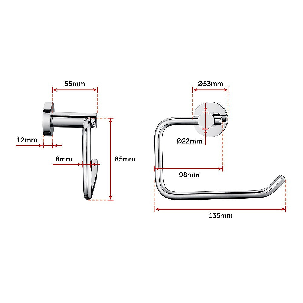 Brilliant Chrome Toilet Paper Holder, Modern Design