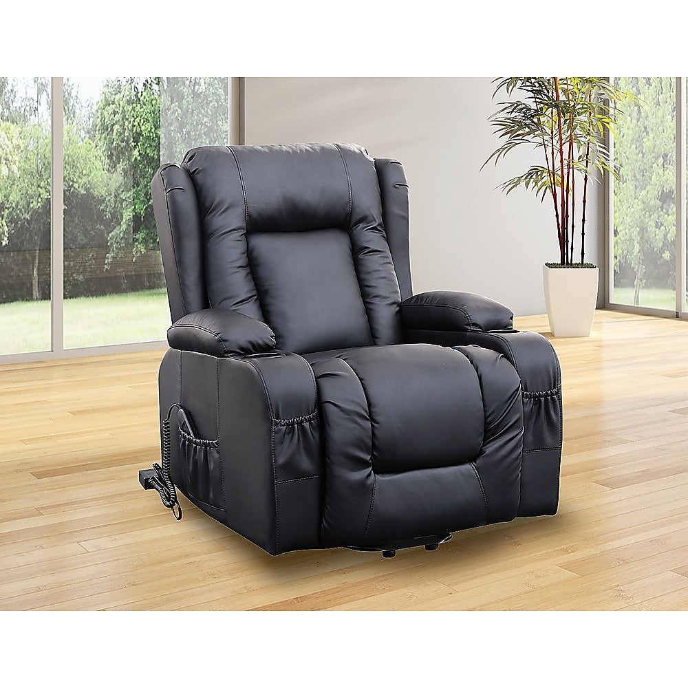 Heated Massage Recliner Chair with Lift and Storage