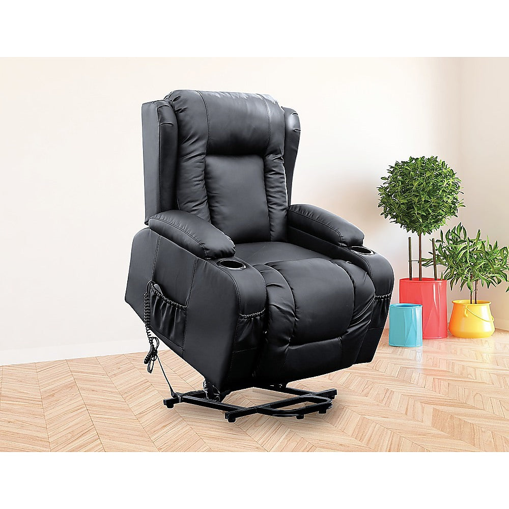 Heated Massage Recliner Chair with Lift and Storage