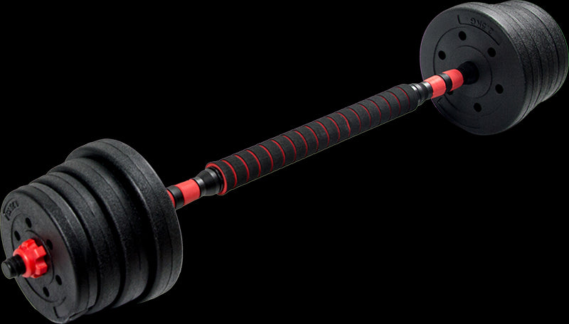 30kg Adjustable Rubber Dumbbell Set Barbell Home GYM Exercise Weights