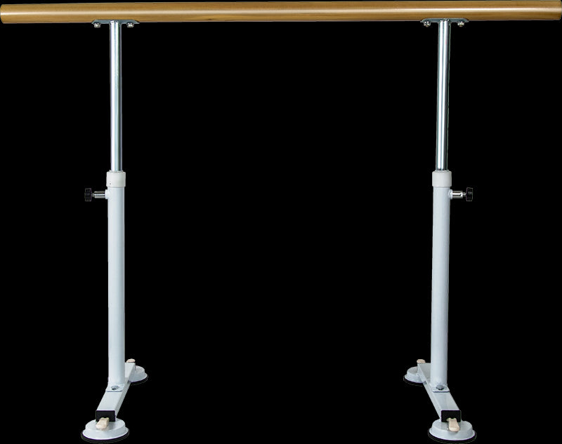 Adjustable Wooden Ballet Bar, Suction Base, 1.5M Freestanding