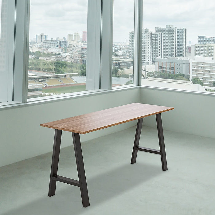 2x Rustic Dining Table Legs Steel Industrial Vintage 71cm - Black