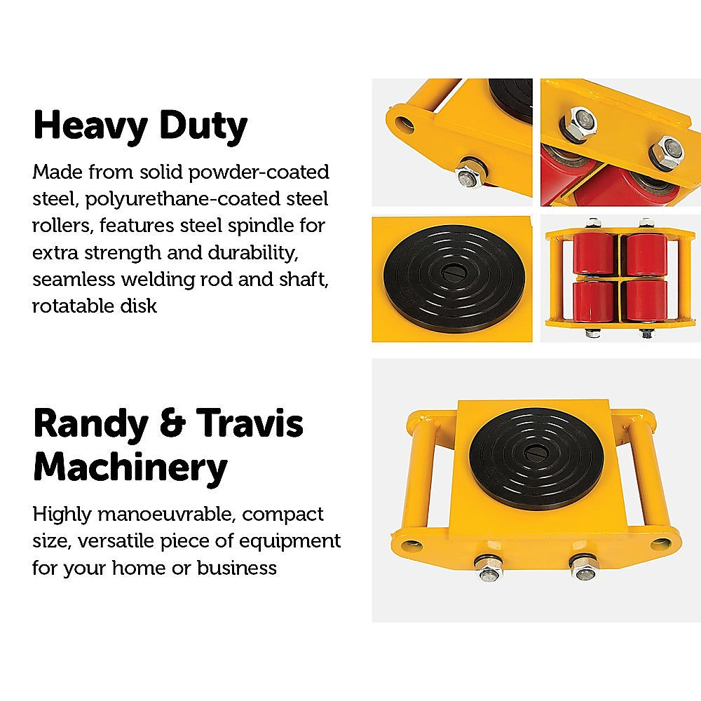 Heavy Duty 6T Steel Machinery Dolly Trolley with Rollers