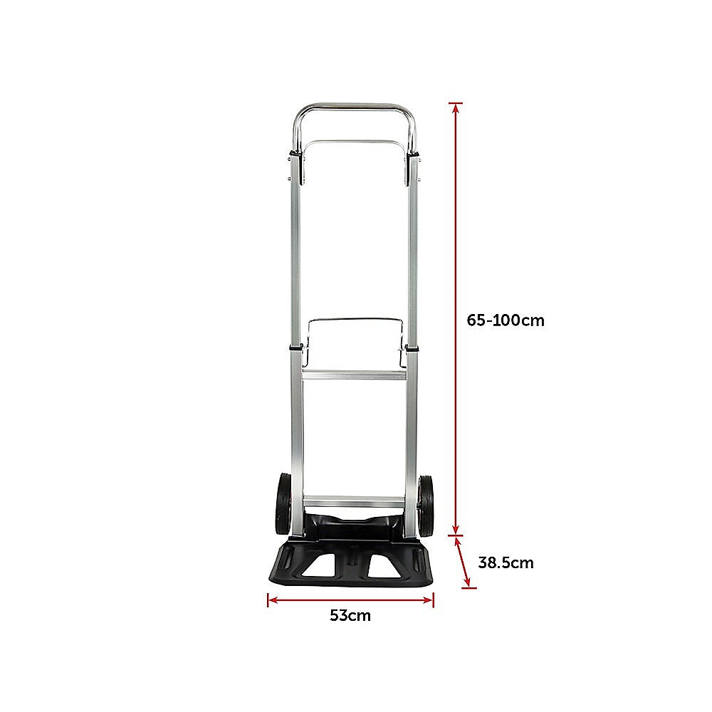 Folding Aluminum Hand Truck with 100kg Capacity - Randy & Travis