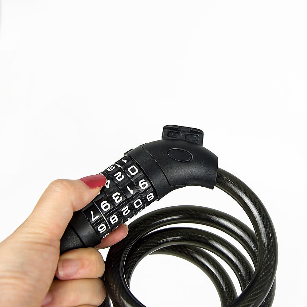 Security 5 Digit Combination Bike Cable Lock with Mounting Bracket