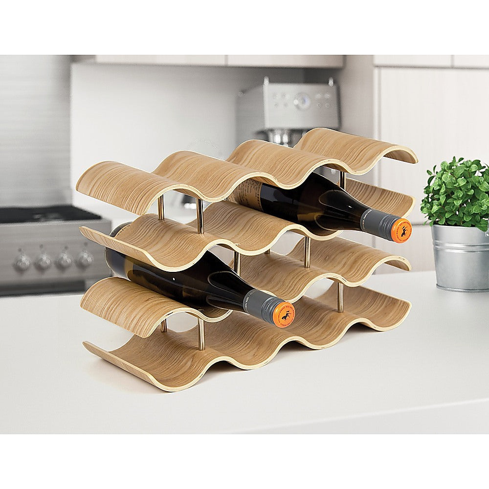 Wooden Wave Wine Rack/Creative Home Grape Wine Holder Shelf Cabinet/Bo