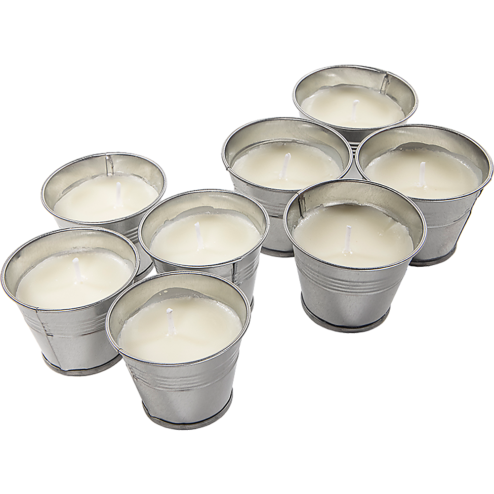 8x Mosquito Insect Bug Repellent Small Bucket Citronella Candles