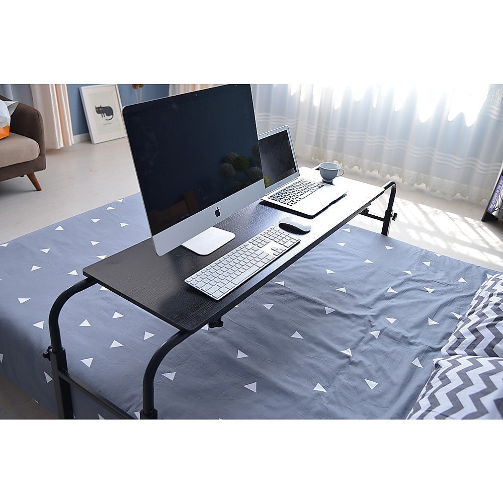 Overbed Table Work Laptop Desk with Wheels